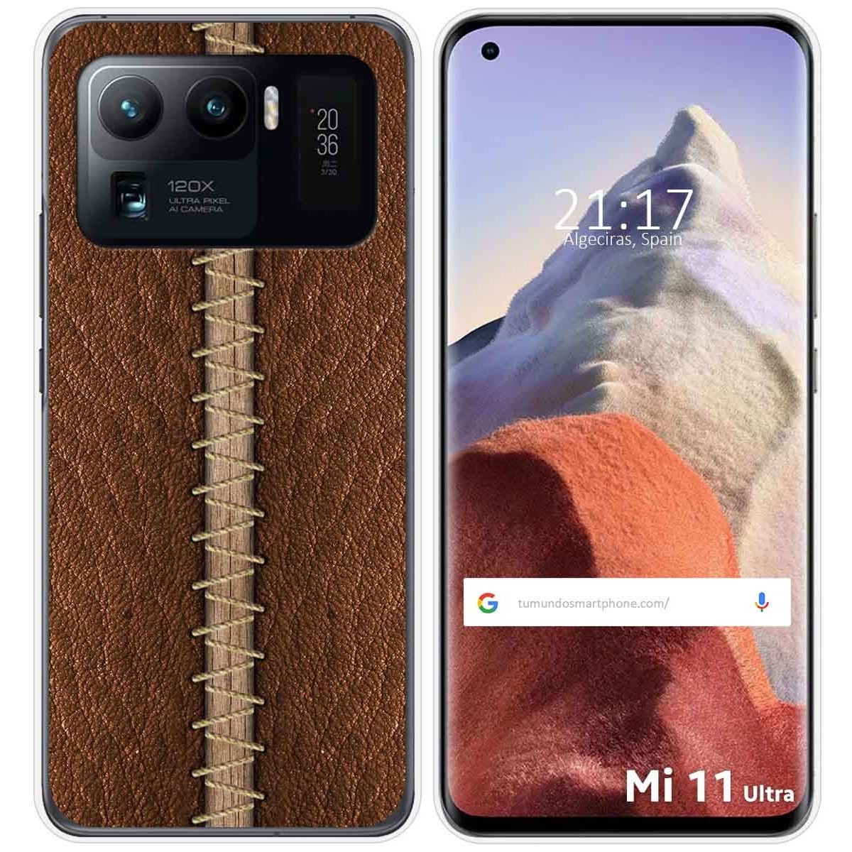 Funda Gel Tpu para Xiaomi Mi 11 Ultra 5G diseño Cuero 01 Dibujos