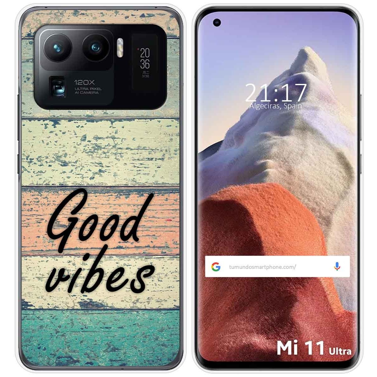 Funda Gel Tpu para Xiaomi Mi 11 Ultra 5G diseño Madera 01 Dibujos