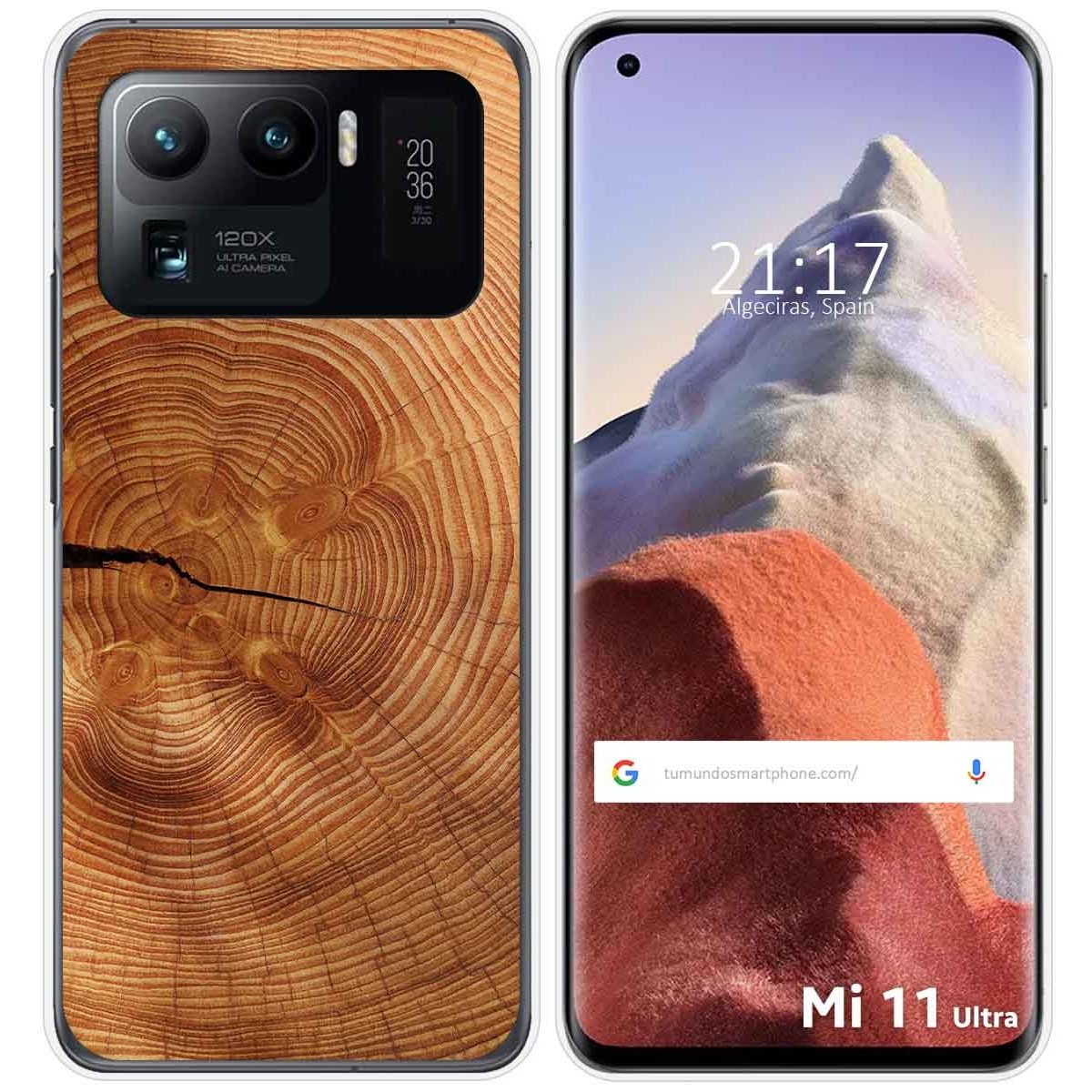 Funda Gel Tpu para Xiaomi Mi 11 Ultra 5G diseño Madera 04 Dibujos