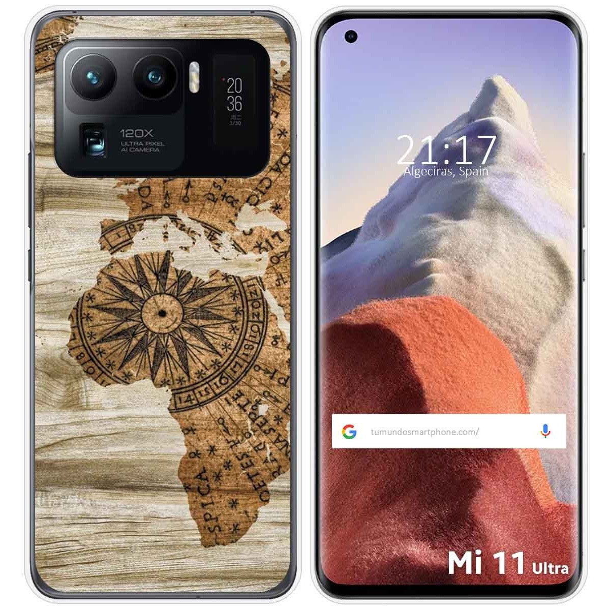 Funda Gel Tpu para Xiaomi Mi 11 Ultra 5G diseño Madera 07 Dibujos