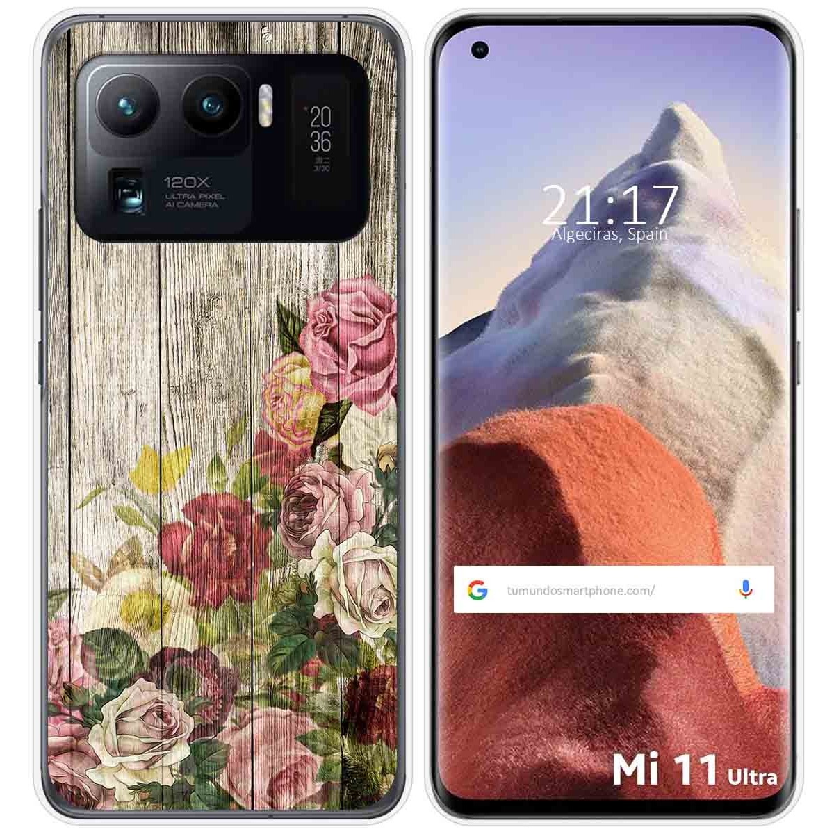 Funda Gel Tpu para Xiaomi Mi 11 Ultra 5G diseño Madera 08 Dibujos