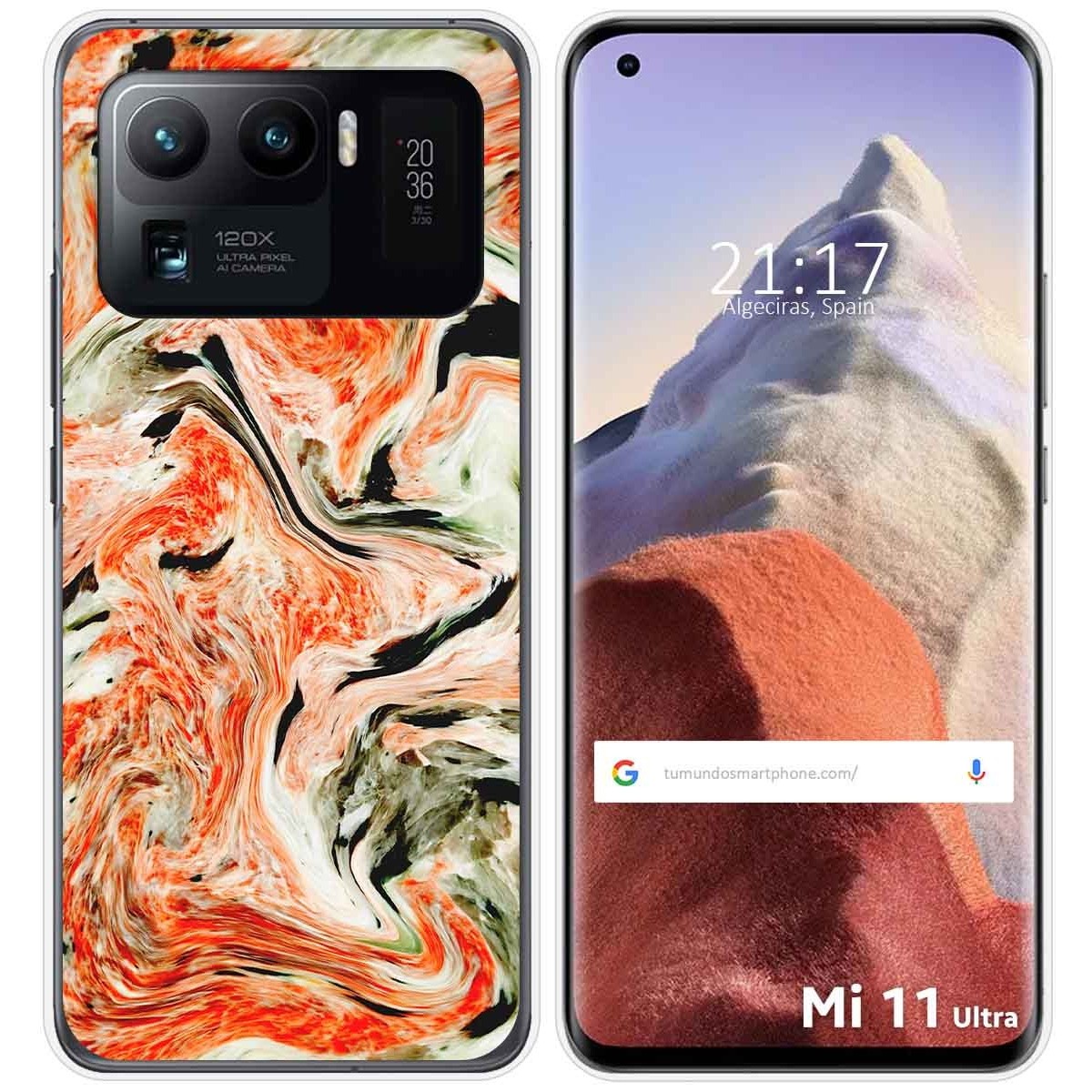 Funda Gel Tpu para Xiaomi Mi 11 Ultra 5G diseño Mármol 12 Dibujos