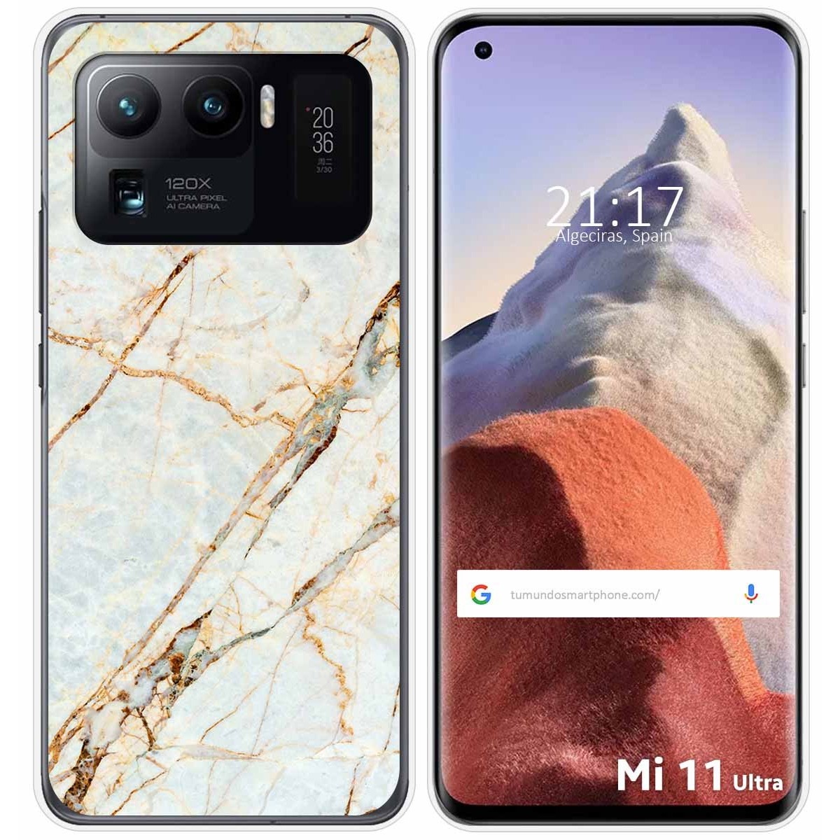 Funda Gel Tpu para Xiaomi Mi 11 Ultra 5G diseño Mármol 13 Dibujos