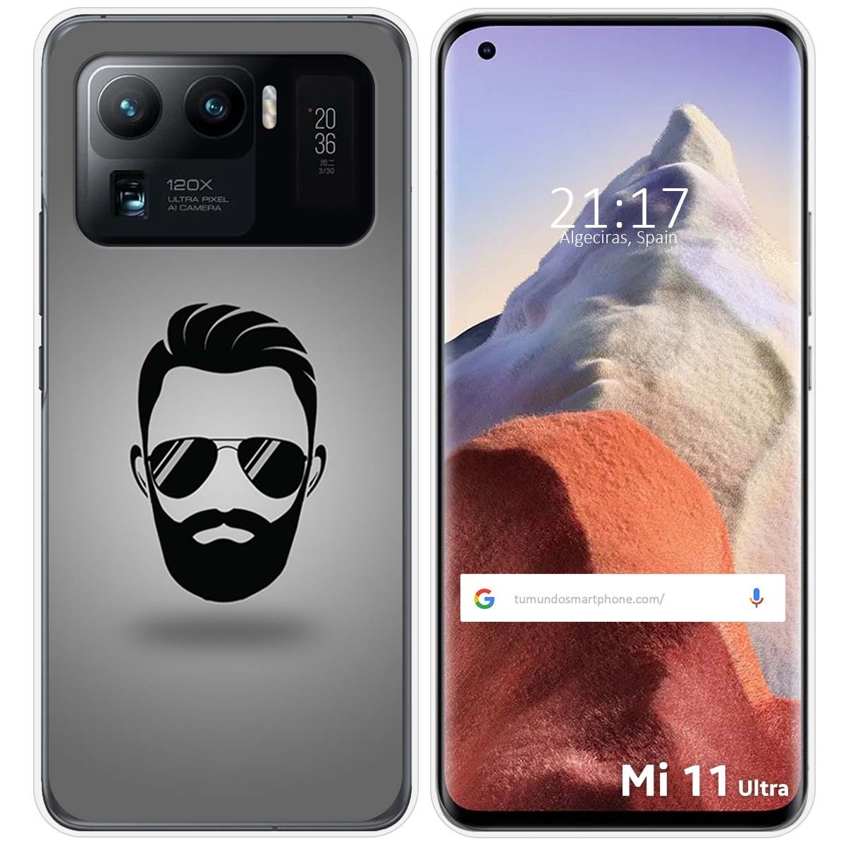 Funda Gel Tpu para Xiaomi Mi 11 Ultra 5G diseño Barba Dibujos