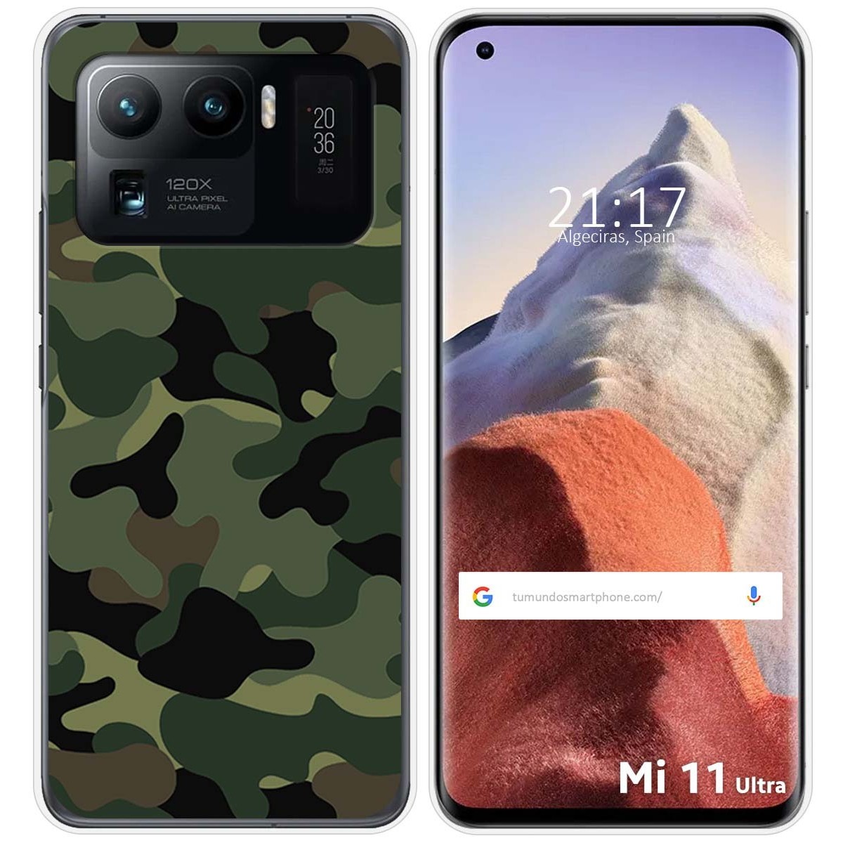 Funda Gel Tpu para Xiaomi Mi 11 Ultra 5G diseño Camuflaje Dibujos