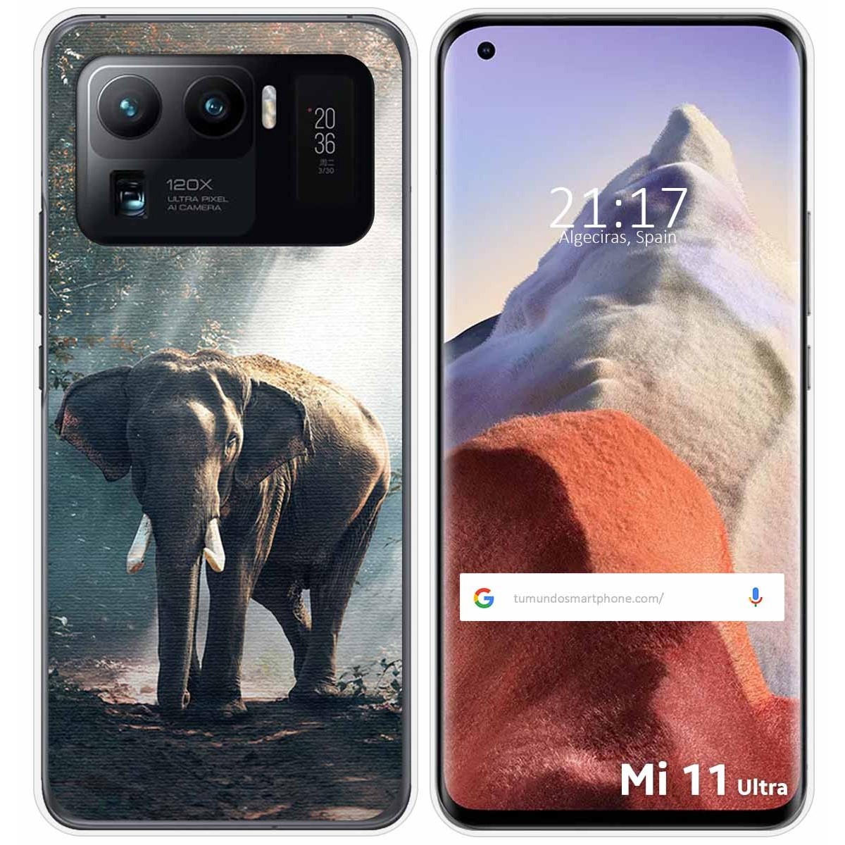 Funda Gel Tpu para Xiaomi Mi 11 Ultra 5G diseño Elefante Dibujos