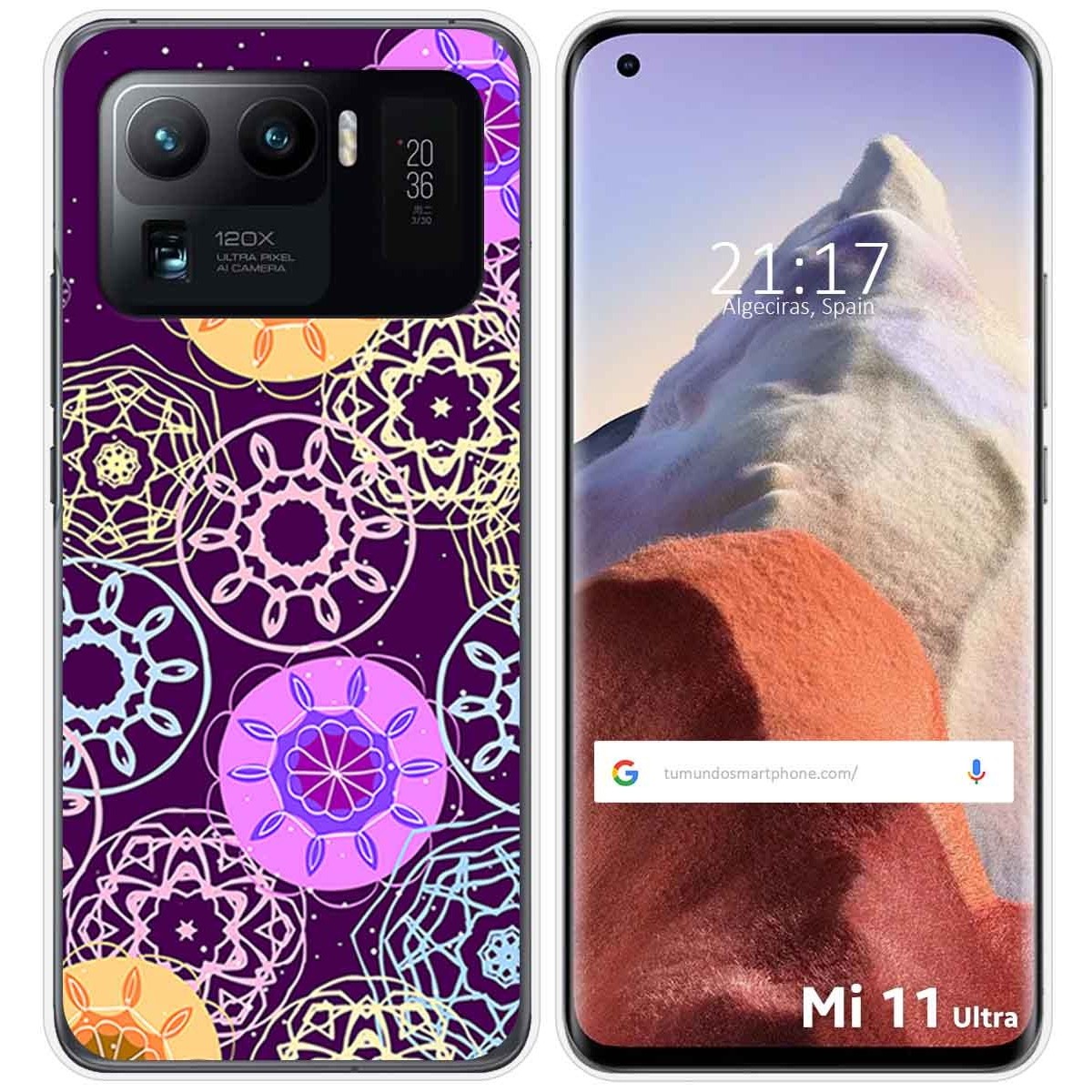 Funda Gel Tpu para Xiaomi Mi 11 Ultra 5G diseño Radial Dibujos