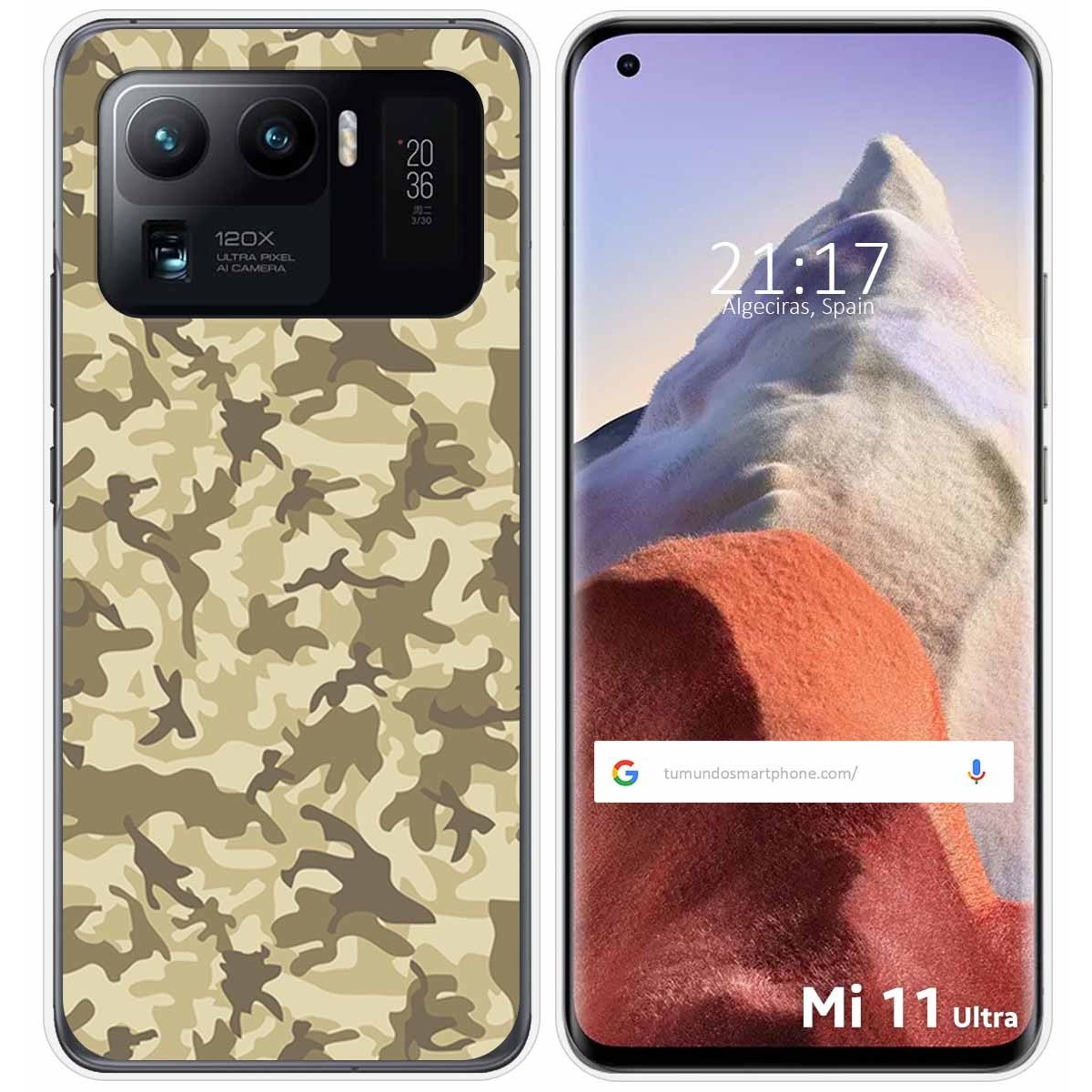 Funda Gel Tpu para Xiaomi Mi 11 Ultra 5G diseño Sand Camuflaje Dibujos