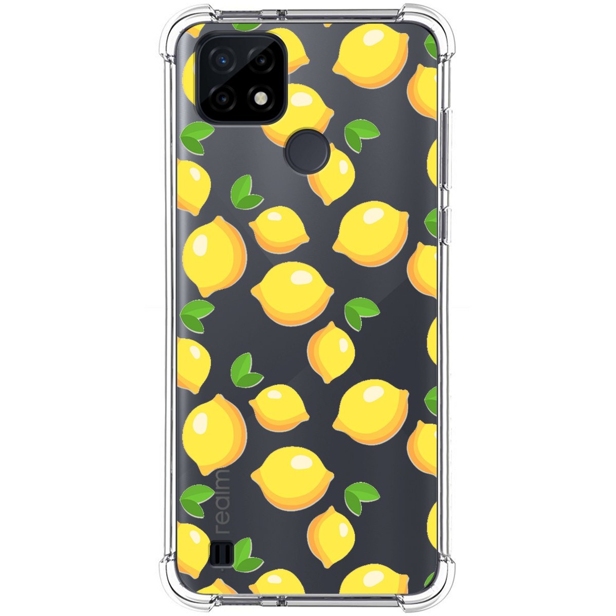 Funda Silicona Antigolpes para Realme C21 diseño Limones Dibujos