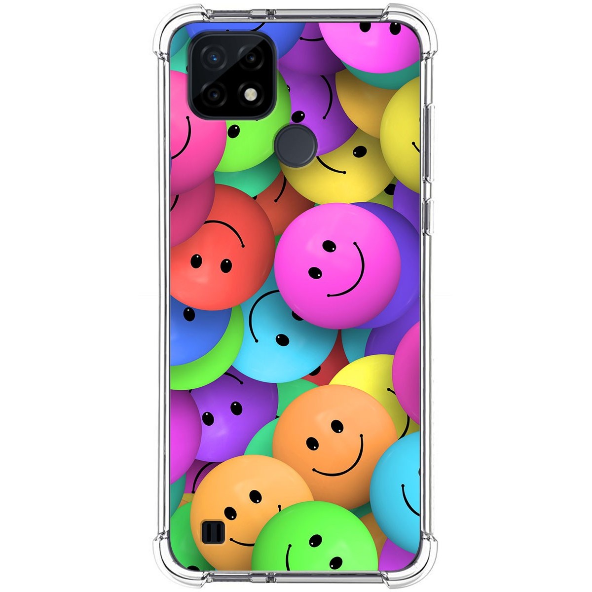 Funda Silicona Antigolpes para Realme C21 diseño Smile Dibujos