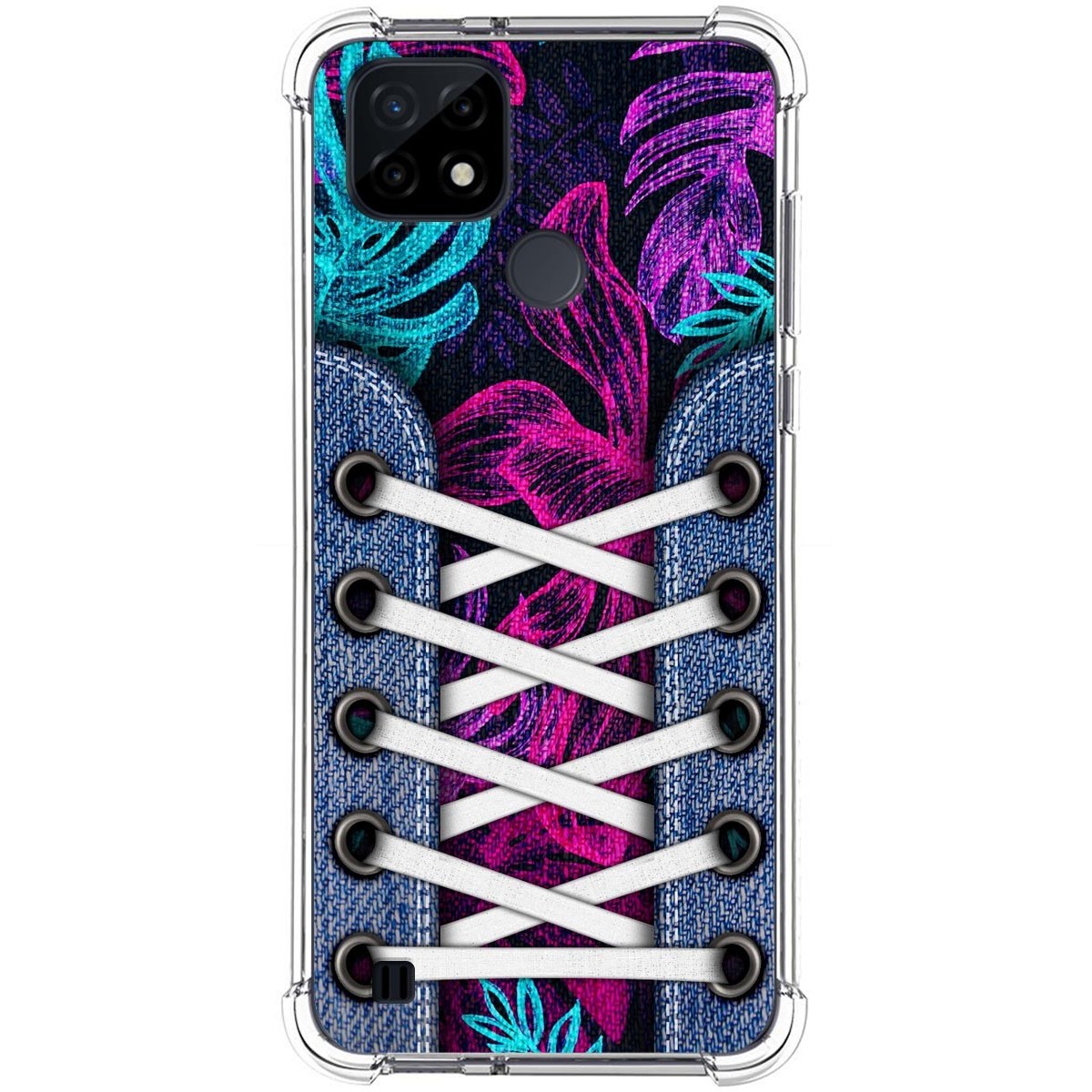 Funda Silicona Antigolpes para Realme C21 diseño Zapatillas 07 Dibujos