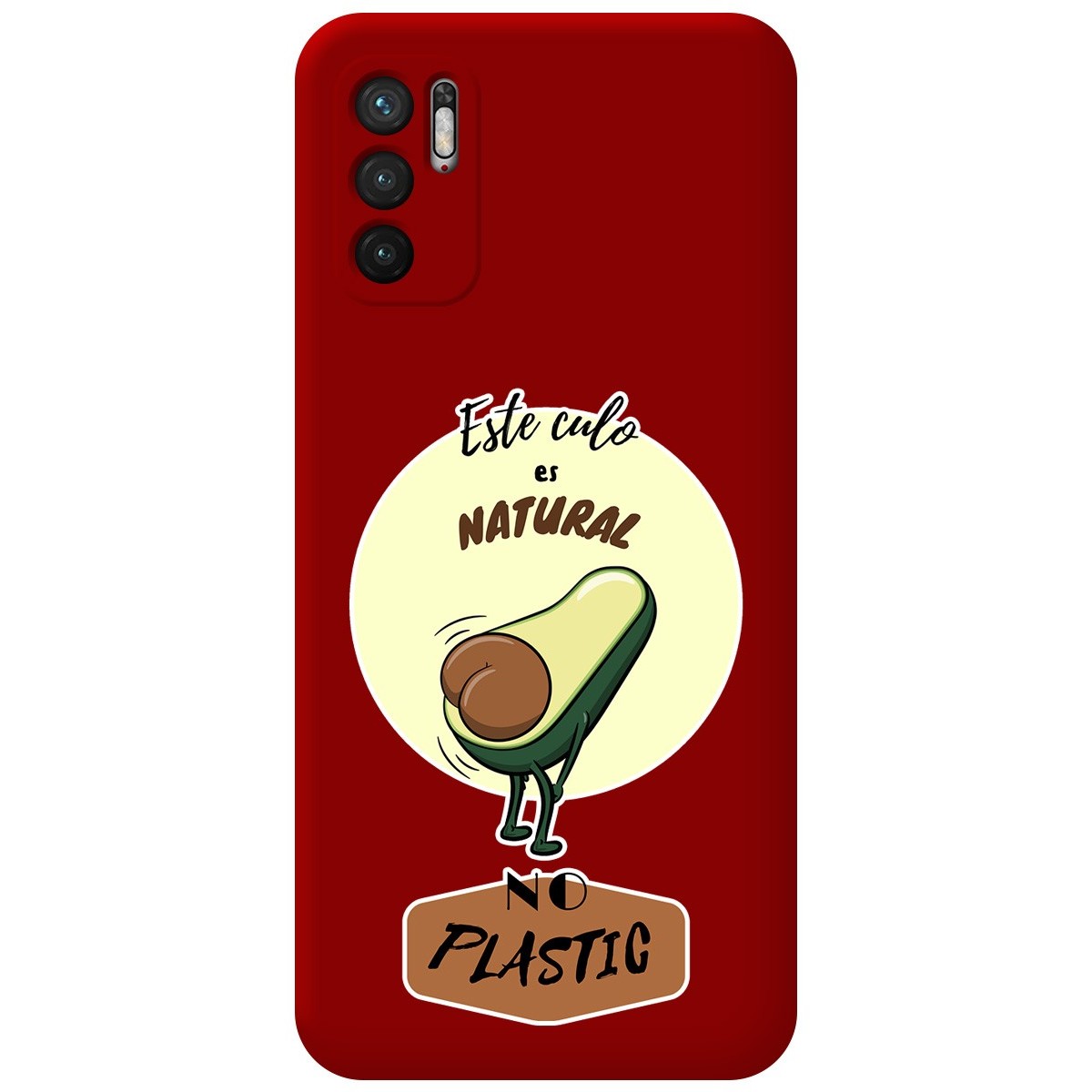 Funda Silicona Líquida Roja para Xiaomi Redmi Note 10 5G / POCO M3 Pro 5G diseño Culo Natural Dibujos