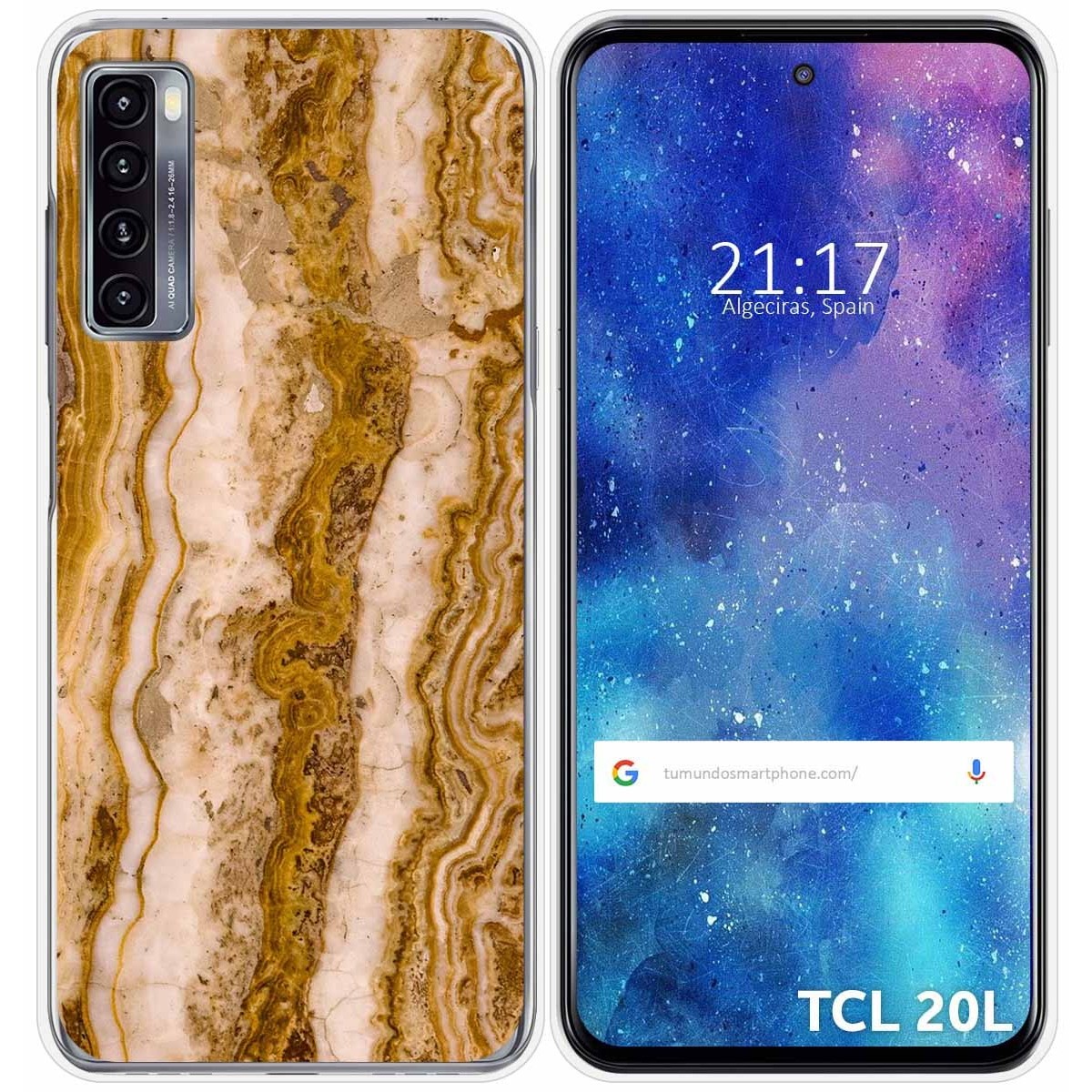 Funda Gel Tpu para TCL 20L / 20L+ diseño Mármol 10 Dibujos