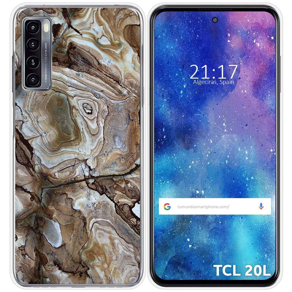 Funda Gel Tpu para TCL 20L / 20L+ diseño Mármol 14 Dibujos