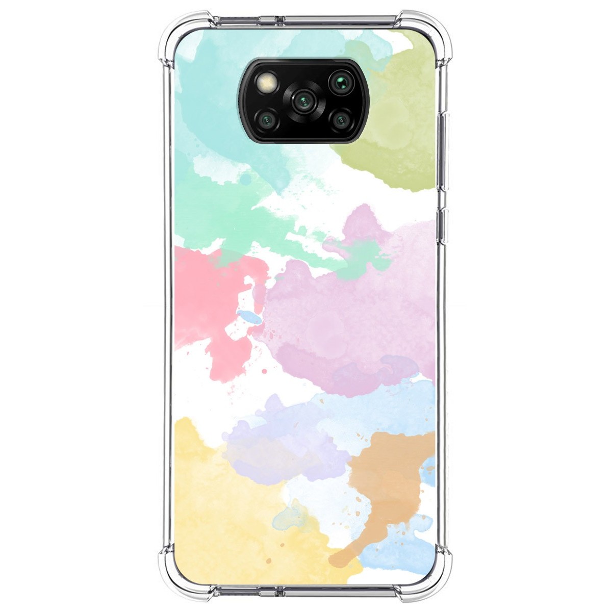 Xiaomi POCO X3 NFC / X3 Pro Funda Gel Tpu Silicona transparente dibujo  Flores 01