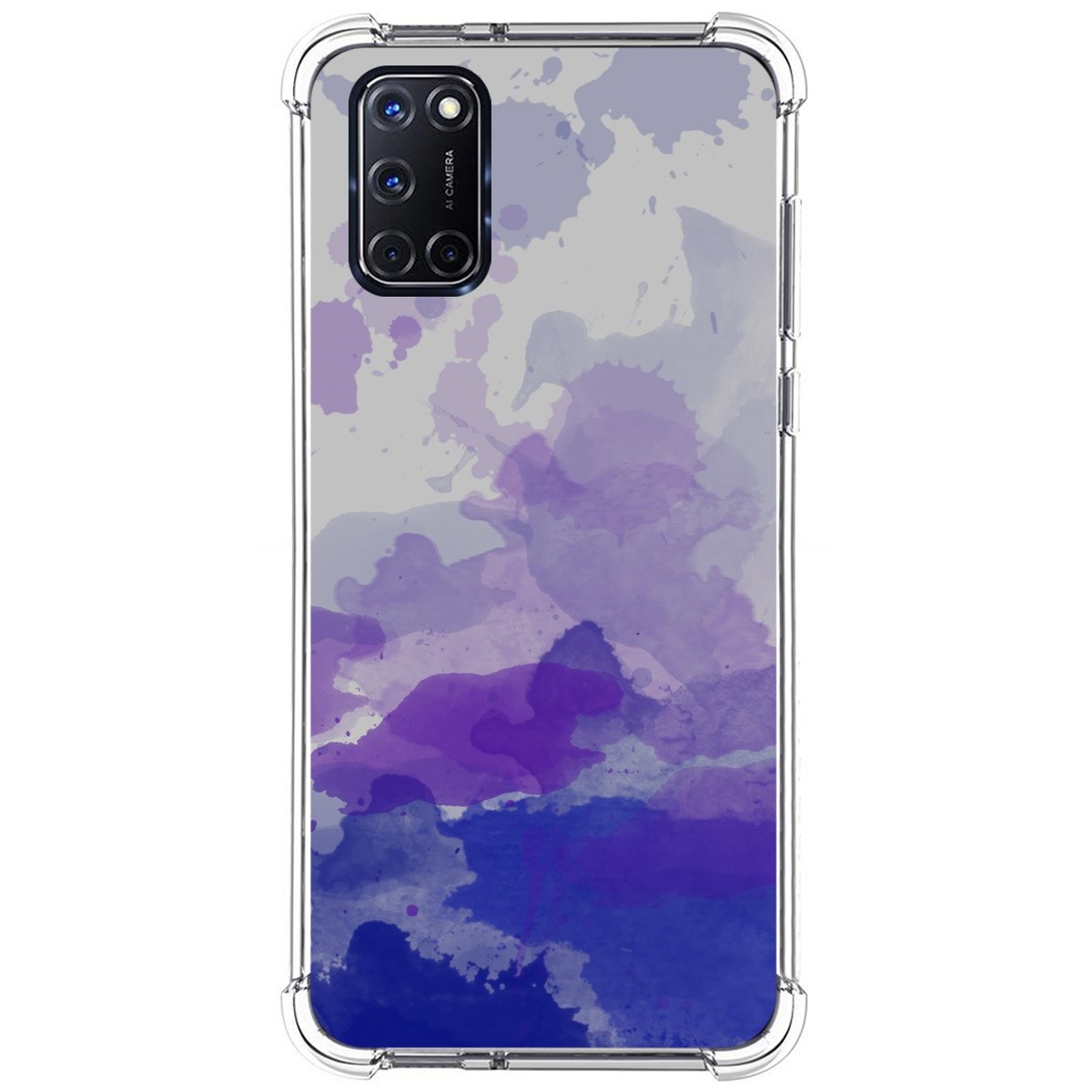 Funda Silicona Antigolpes para Oppo A52 / A72 diseño Acuarela 09 Dibujos