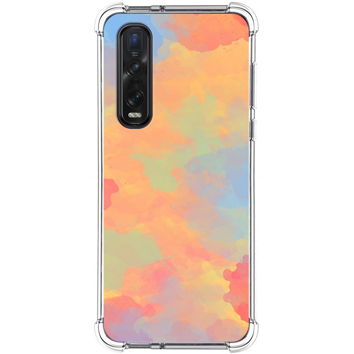 Funda Silicona Antigolpes para Oppo Find X2 Pro diseño Acuarela 08 Dibujos