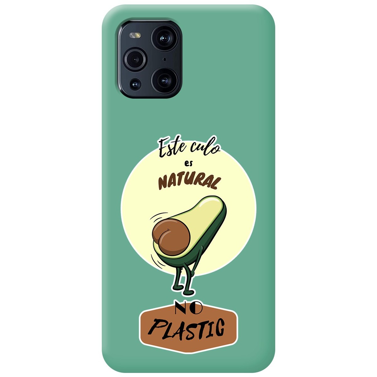 Funda Silicona Líquida Verde para Oppo Find X3 Pro 5G diseño Culo Natural Dibujos