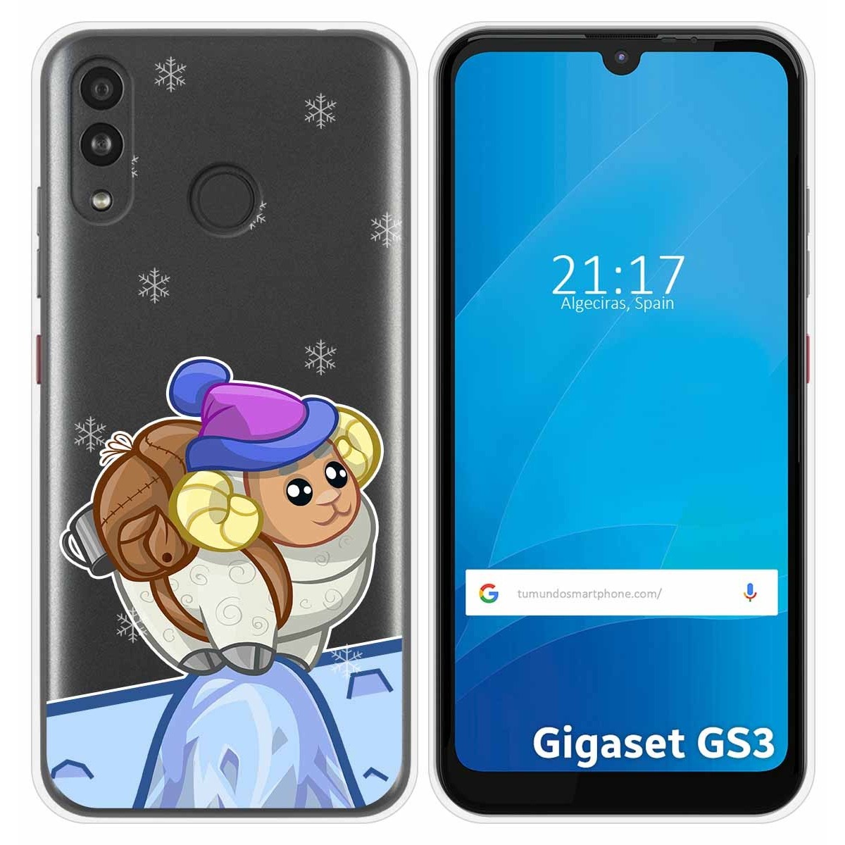 Funda Silicona Transparente para Gigaset GS3 diseño Cabra Dibujos