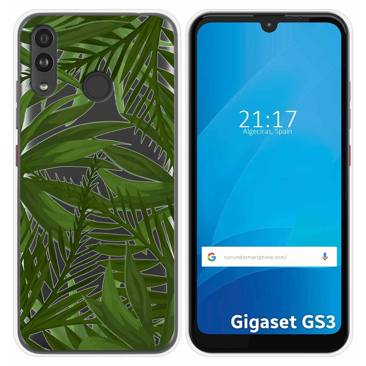 Funda Silicona Transparente para Gigaset GS3 diseño Jungla Dibujos