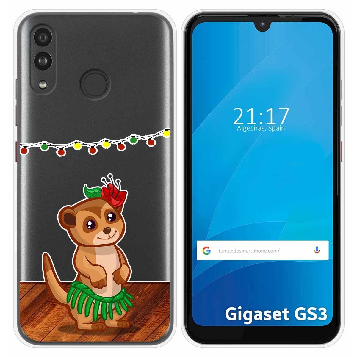 Funda Silicona Transparente para Gigaset GS3 diseño Suricata Dibujos