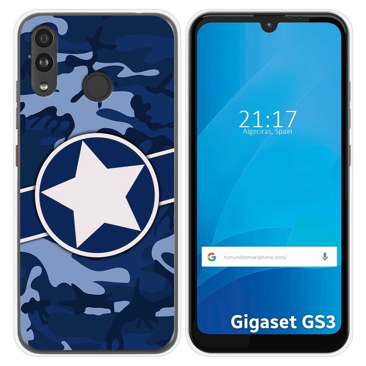 Funda Silicona para Gigaset GS3 diseño Camuflaje 03 Dibujos