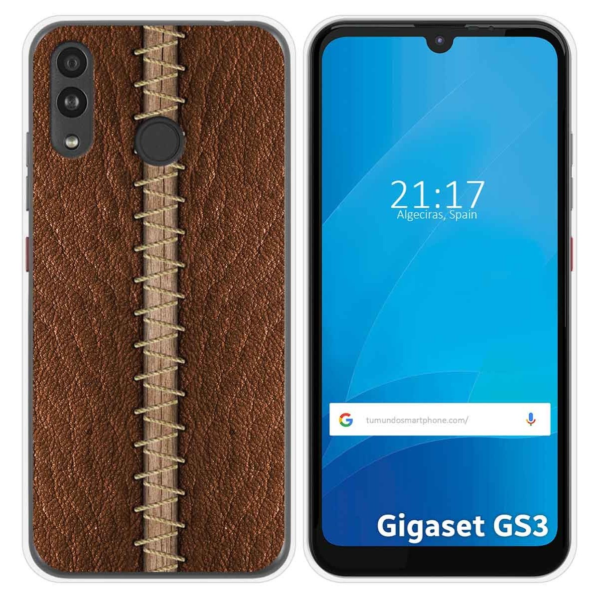 Funda Silicona para Gigaset GS3 diseño Cuero 01 Dibujos