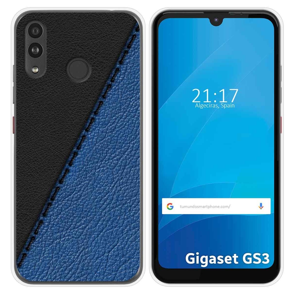 Funda Silicona para Gigaset GS3 diseño Cuero 02 Dibujos