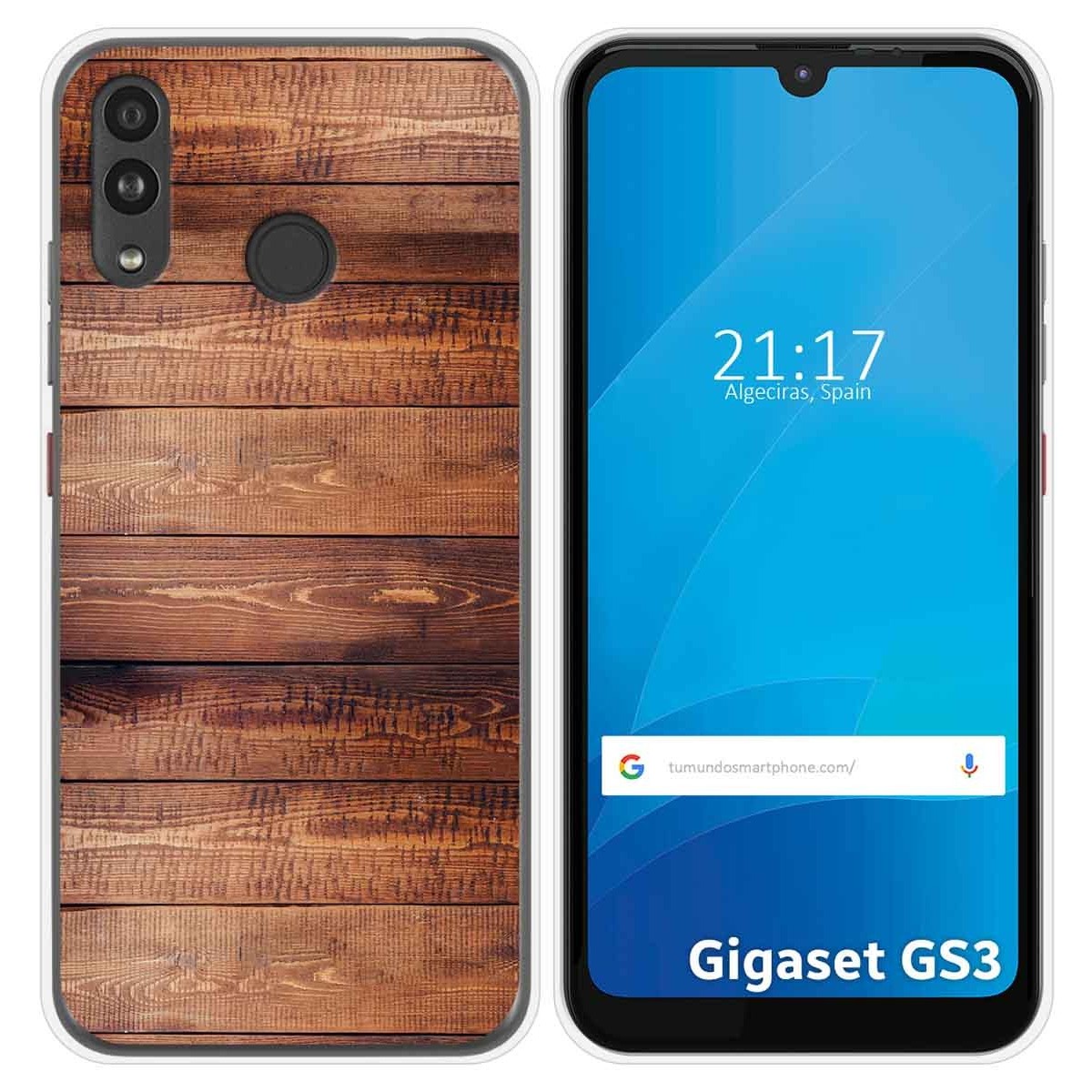 Funda Silicona para Gigaset GS3 diseño Madera 02 Dibujos