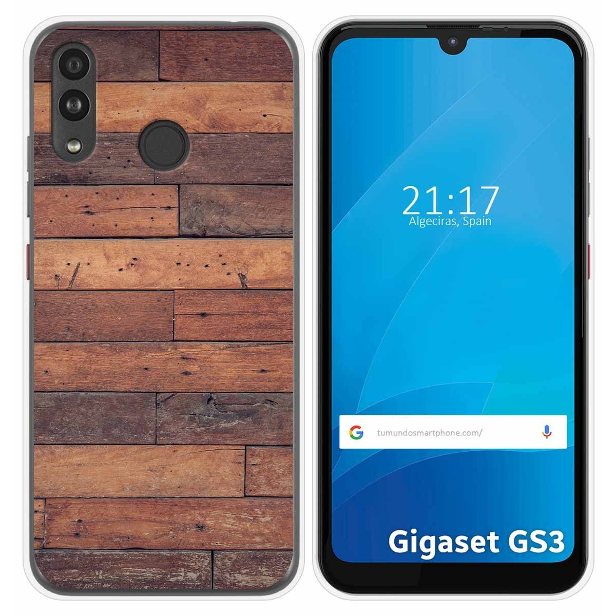 Funda Silicona para Gigaset GS3 diseño Madera 03 Dibujos