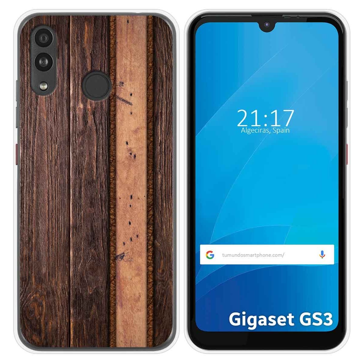 Funda Silicona para Gigaset GS3 diseño Madera 05 Dibujos