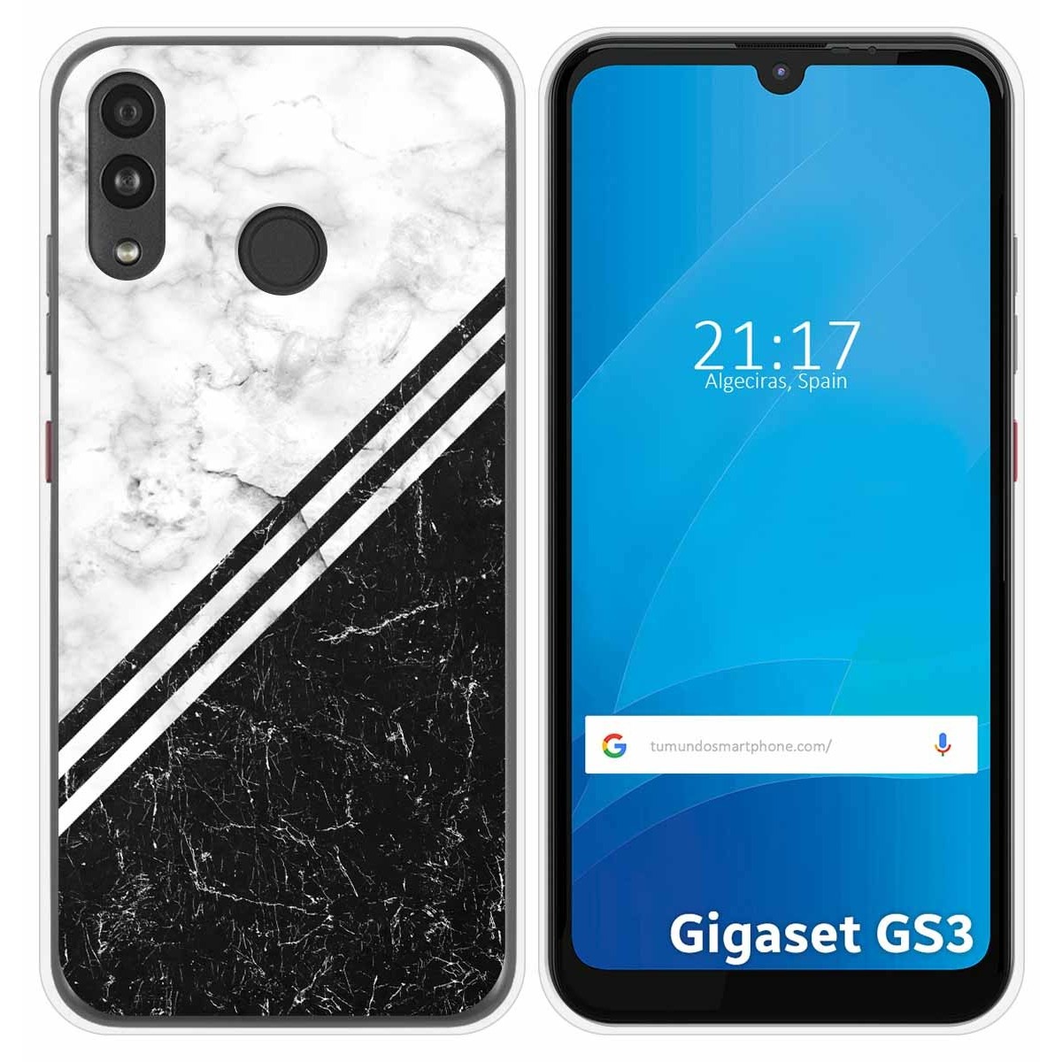 Funda Silicona para Gigaset GS3 diseño Mármol 01 Dibujos