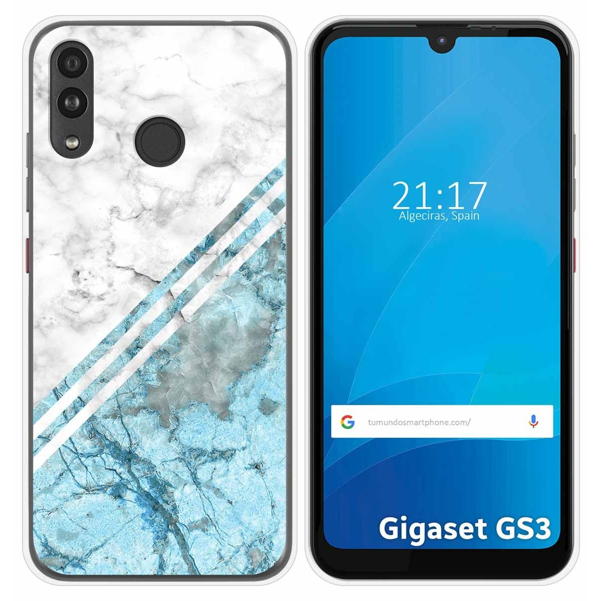 Funda Silicona para Gigaset GS3 diseño Mármol 02 Dibujos