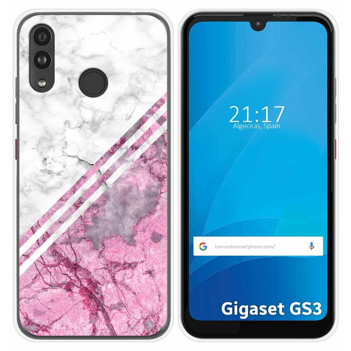 Funda Silicona para Gigaset GS3 diseño Mármol 03 Dibujos