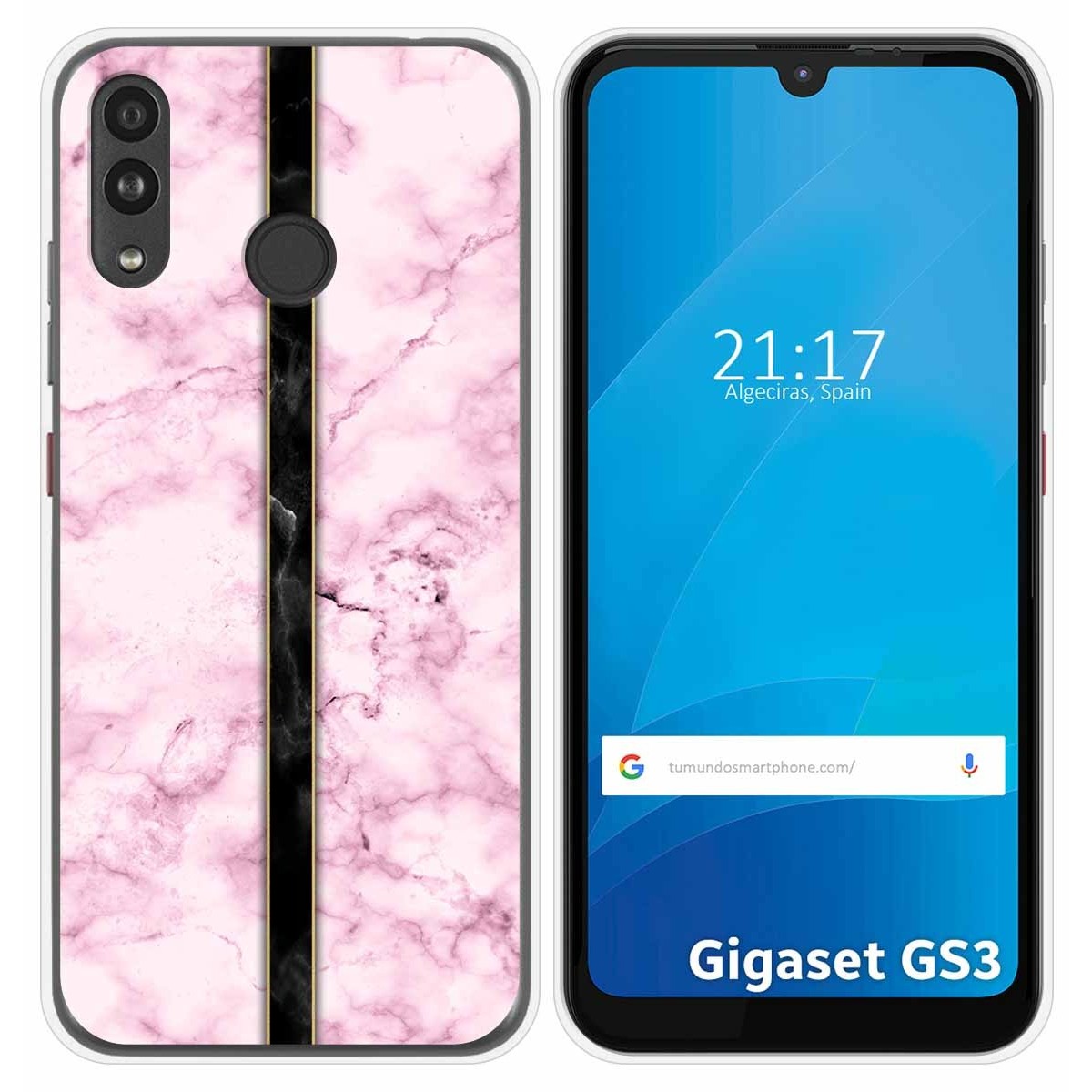 Funda Silicona para Gigaset GS3 diseño Mármol 04 Dibujos