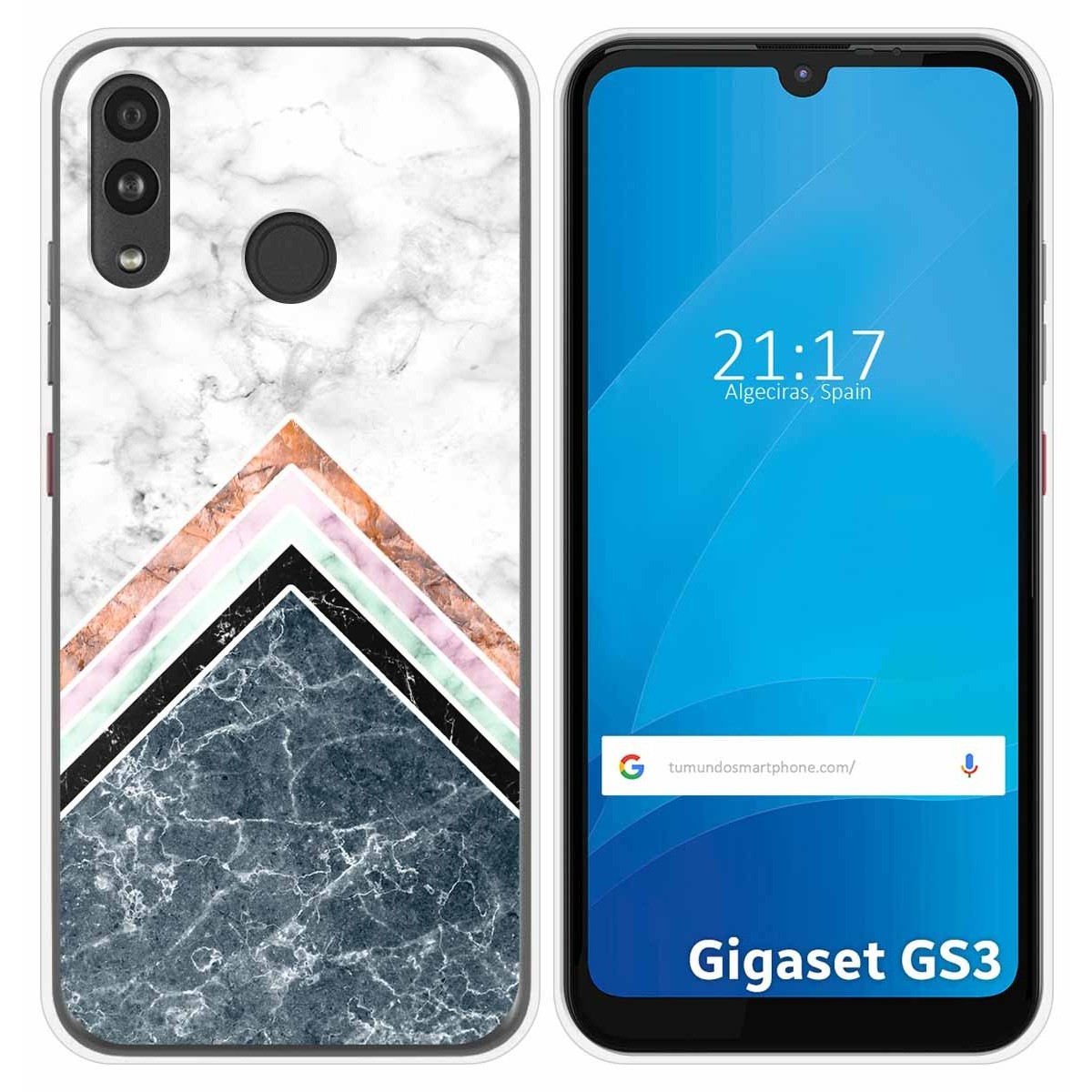 Funda Silicona para Gigaset GS3 diseño Mármol 05 Dibujos