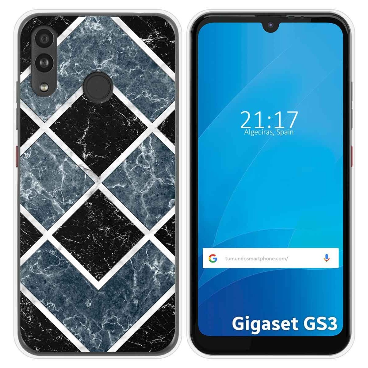 Funda Silicona para Gigaset GS3 diseño Mármol 06 Dibujos