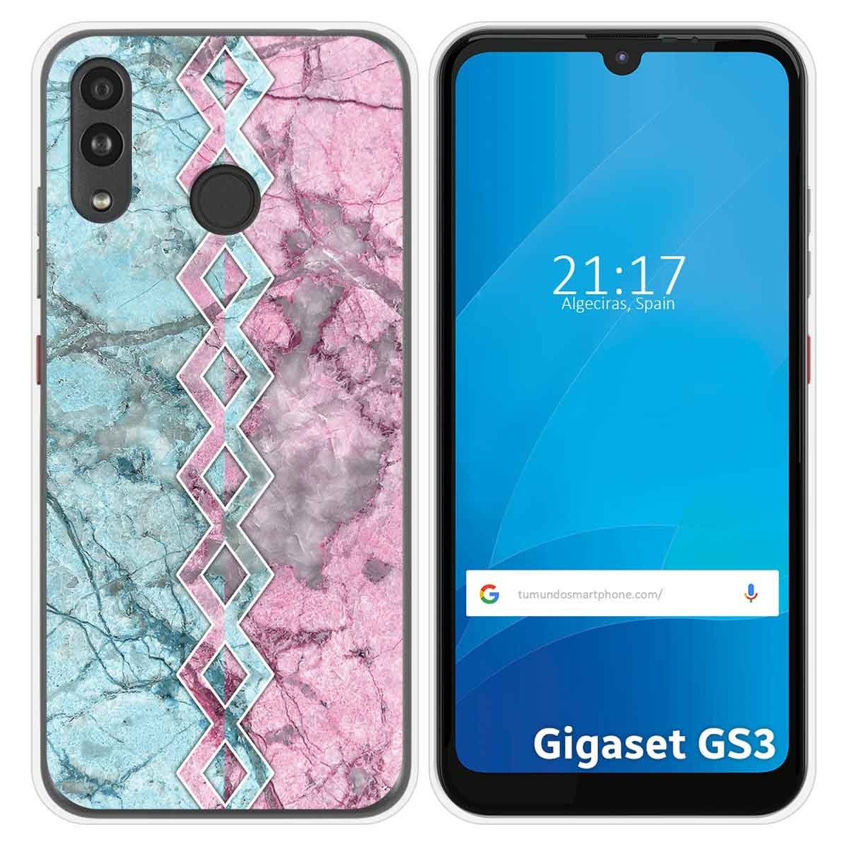 Funda Silicona para Gigaset GS3 diseño Mármol 08 Dibujos