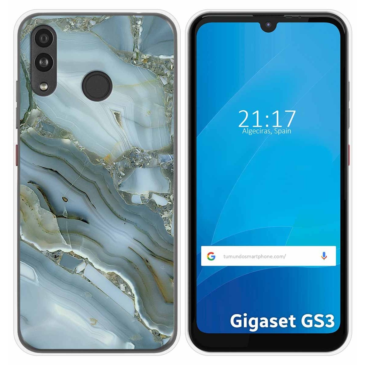 Funda Silicona para Gigaset GS3 diseño Mármol 09 Dibujos