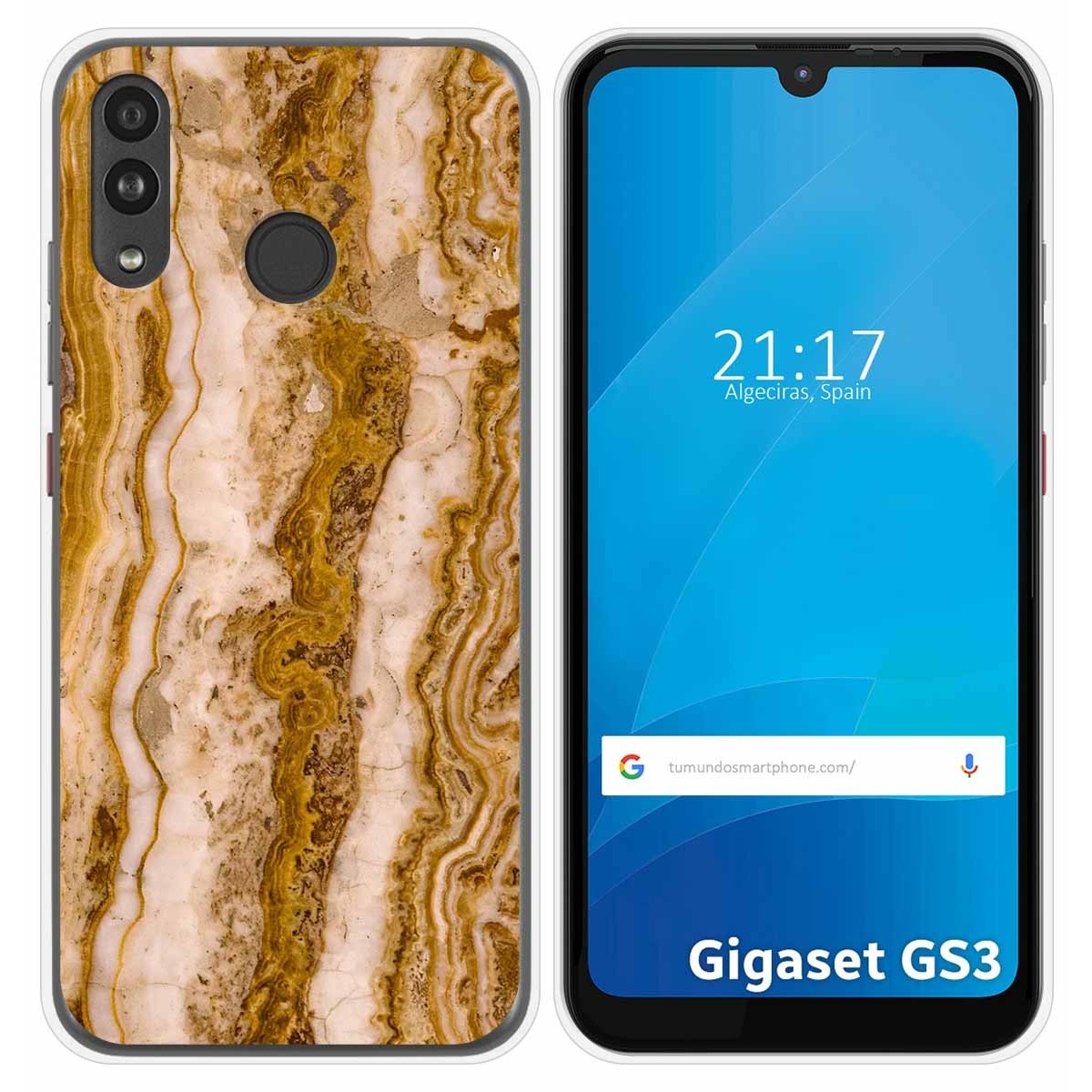 Funda Silicona para Gigaset GS3 diseño Mármol 10 Dibujos