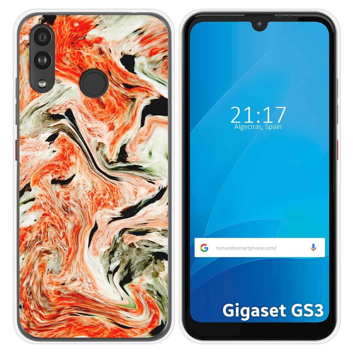 Funda Silicona para Gigaset GS3 diseño Mármol 12 Dibujos