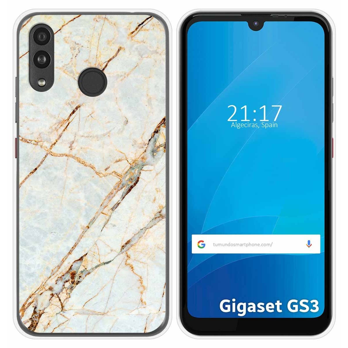 Funda Silicona para Gigaset GS3 diseño Mármol 13 Dibujos