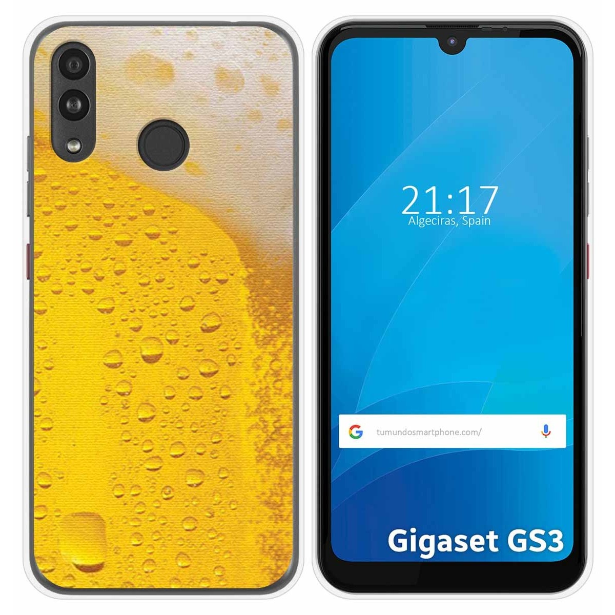 Funda Silicona para Gigaset GS3 diseño Cerveza Dibujos