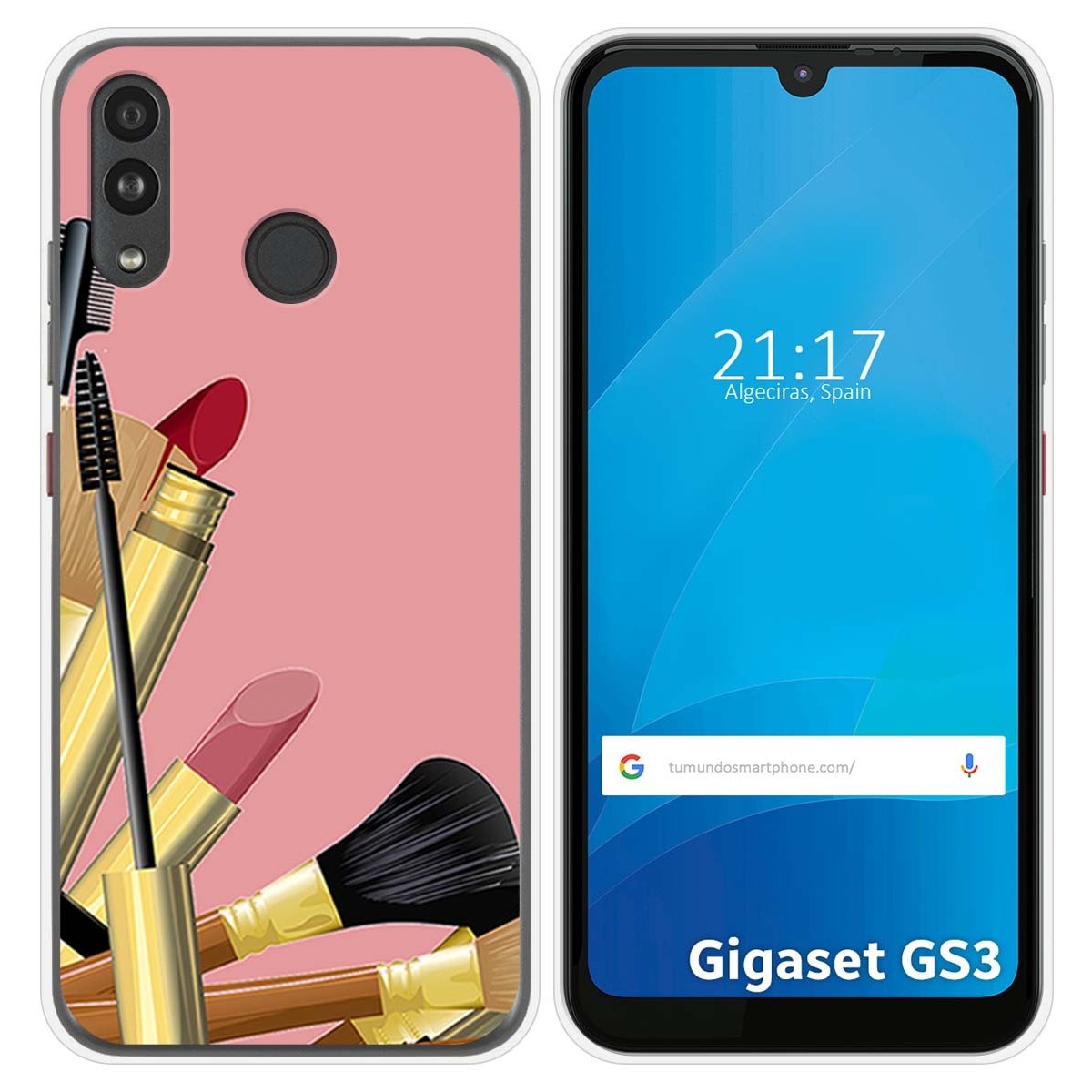 Funda Silicona para Gigaset GS3 diseño Brochas Dibujos