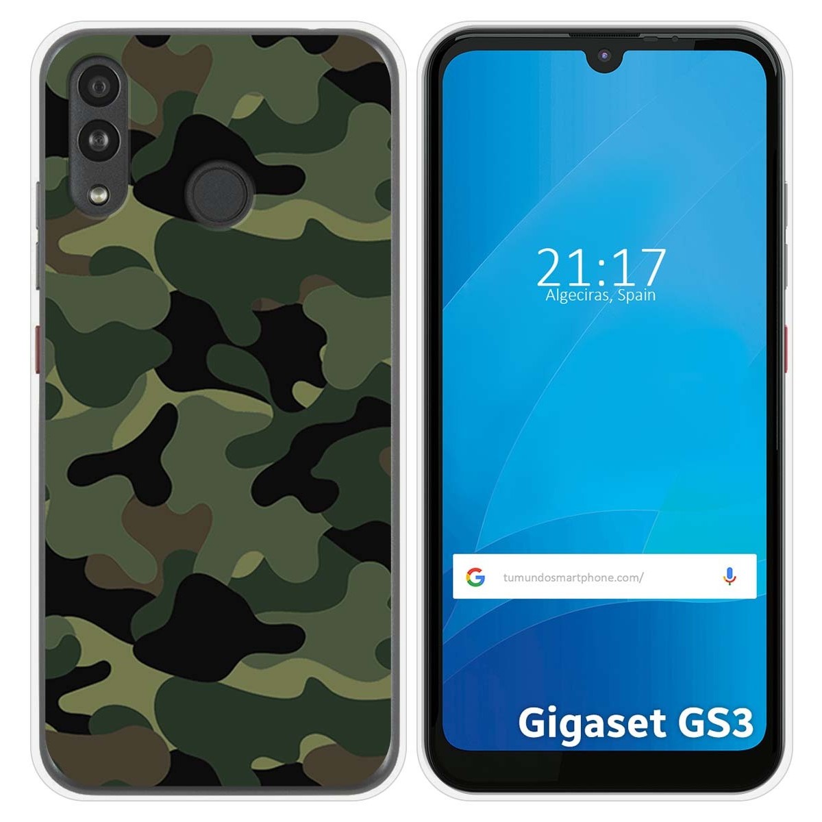 Funda Silicona para Gigaset GS3 diseño Camuflaje Dibujos