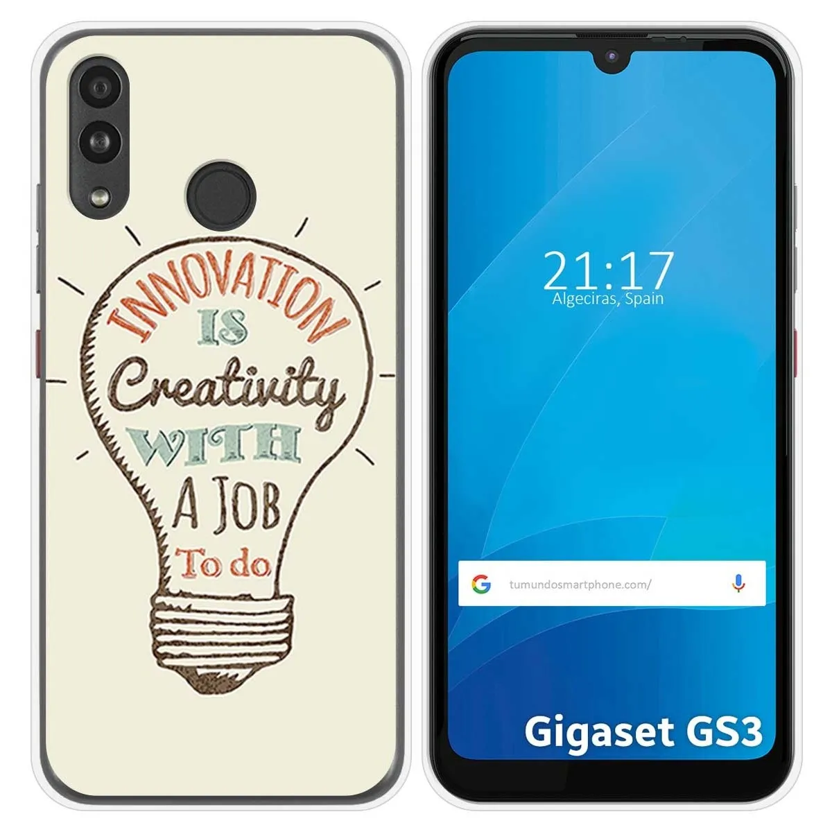 Funda Silicona para Gigaset GS3 diseño Creativity Dibujos