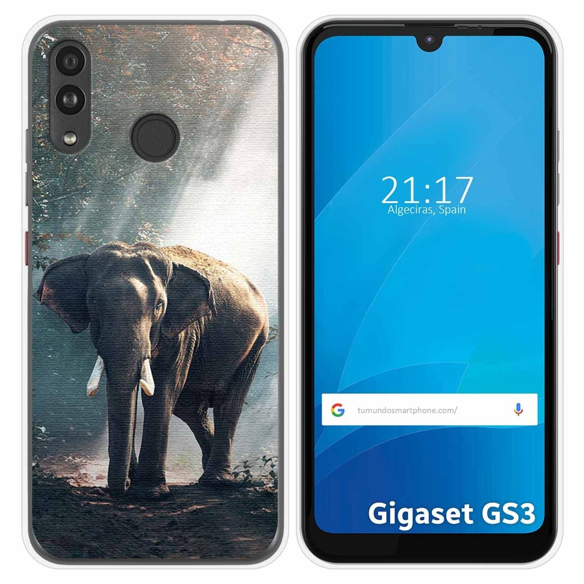 Funda Silicona para Gigaset GS3 diseño Elefante Dibujos