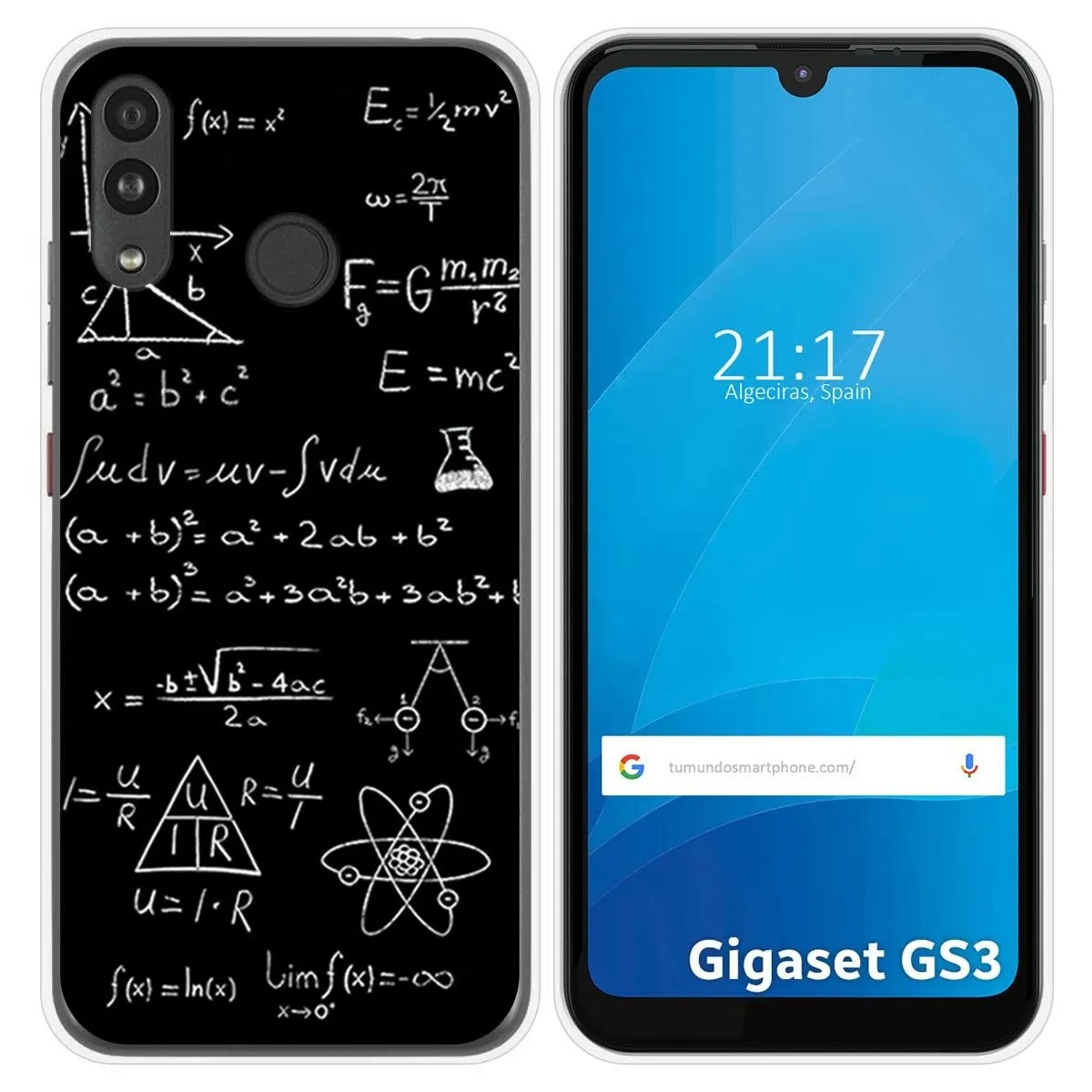 Funda Silicona para Gigaset GS3 diseño Formulas Dibujos