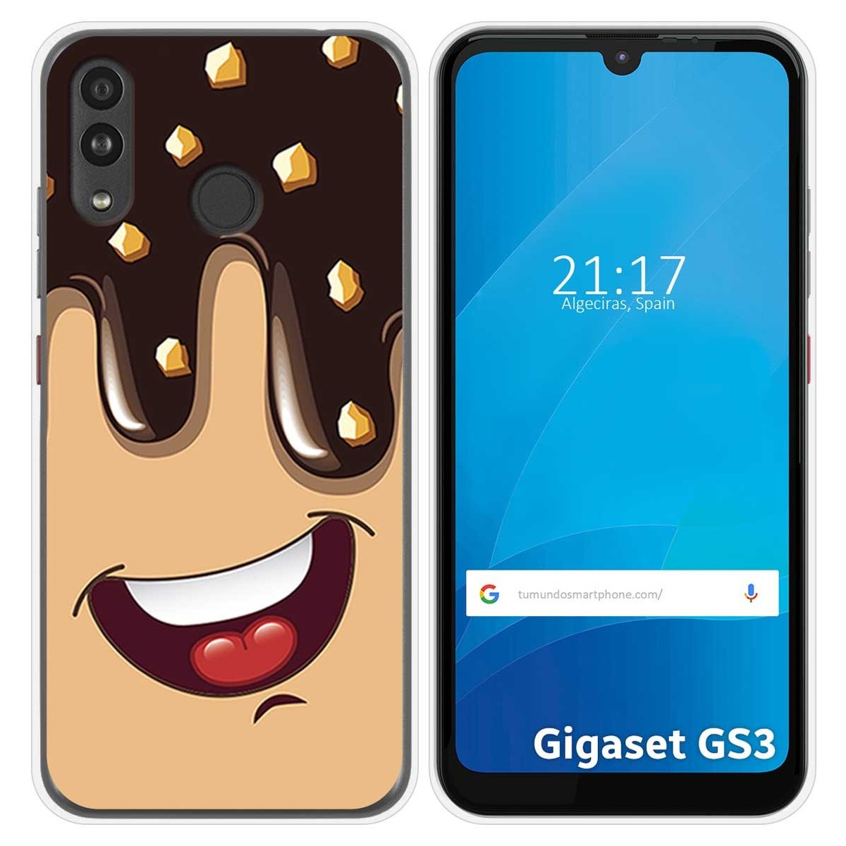 Funda Silicona para Gigaset GS3 diseño Helado Chocolate Dibujos