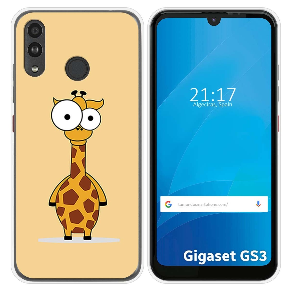 Funda Silicona para Gigaset GS3 diseño Jirafa Dibujos